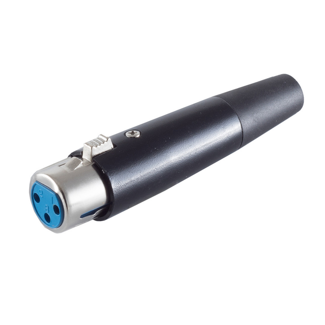 3-pins XLR-connector (vrouwelijk) – zwarte behuizing