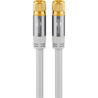 Goobay coaxkabel - 1 meter - 4-voudig afgeschermd - 100% koper - 2 x F-stekker  - Wit