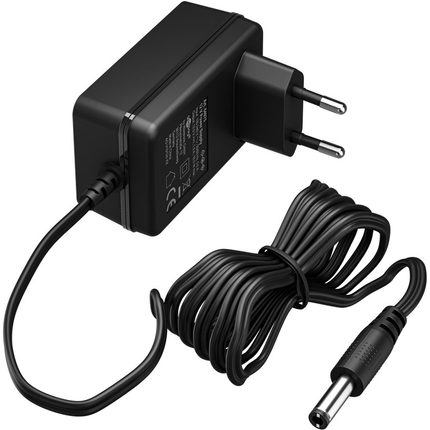 Voedingsadapter 12V / 1,5A / 18W – Eurostekker – 5,5 mm x 2,1 mm DC Plug – 1,8 meter kabel – met LED-indicator