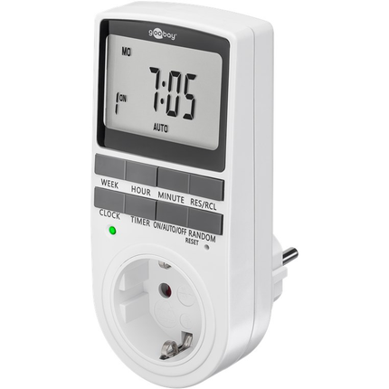 Goobay Digitale Timer – Programmeerbaar met Veiligheidsconnector (Type F)