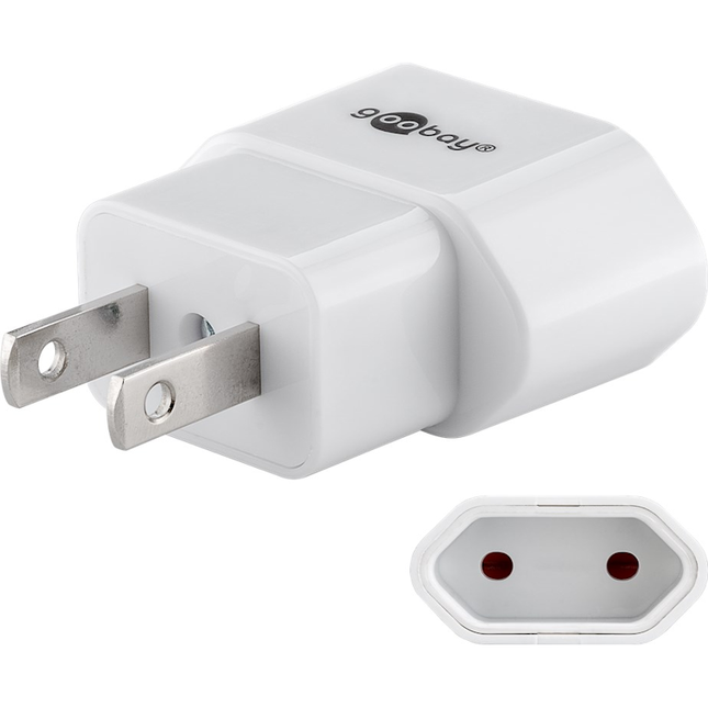 Reisadapter Europlug naar VS/Japan (type A) - Niet geaard - Wit