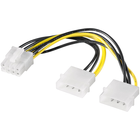 Stroomkabel/Adapter – 2x 4-pins Molex naar 8-pins PCI Express – 15 cm