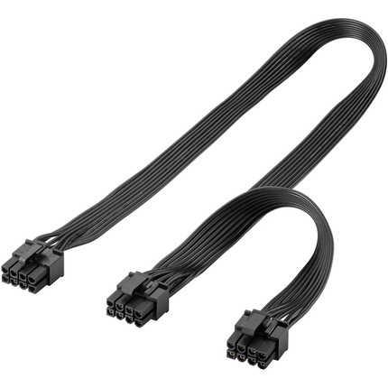 PCIe Voedingskabel 8-pins (m) naar 2x 6+2-pins (m) – Y-adapter