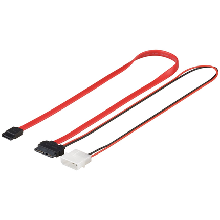 30 cm HDD S-ATA SlimLine Kabel 2-in-1  – 1,5/3 Gbit/s