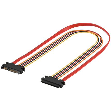 50 cm SATA Data- en Voeding Verlengkabel –6 Gbit/s – 3,3V / 5V / 12V