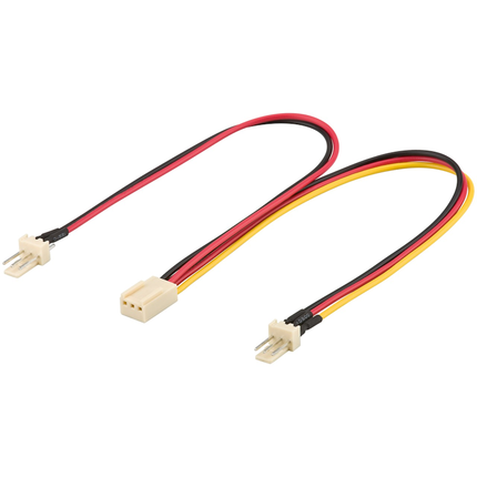 20 cm 3-pins Case Fan (v) - 2x 3-pins Case Fan (m) splitter