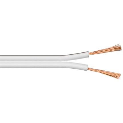 Luidsprekerkabel – 2x 2,50 mm² – OFC Koper  – 10 meter – Wit