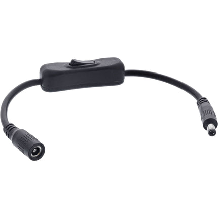 DC-kabel met schakelaar - 5,5 x 2,5 mm - 20 cm - Zwart - 140W