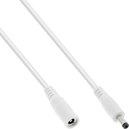 50 cm DC verlengkabel - DC (m) naar DC (v) - 4.0 x 1.7 mm - Wit