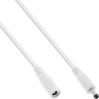 50 cm DC verlengkabel - DC (m) naar DC (v) - 4.0 x 1.7 mm - Wit