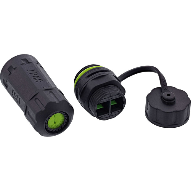 Glasvezelkoppeling SC – kort model – IP68 – 2x2 SC – M20