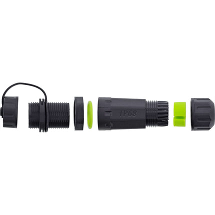 USB-C-koppeling, kort, IP68, 2x USB-C-aansluiting, afgeschermd