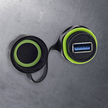 USB-A koppeling kort IP68 – 2x USB-A (afgeschermd)