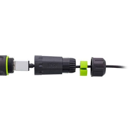 USB-A koppeling kort IP68 – 2x USB-A (afgeschermd)