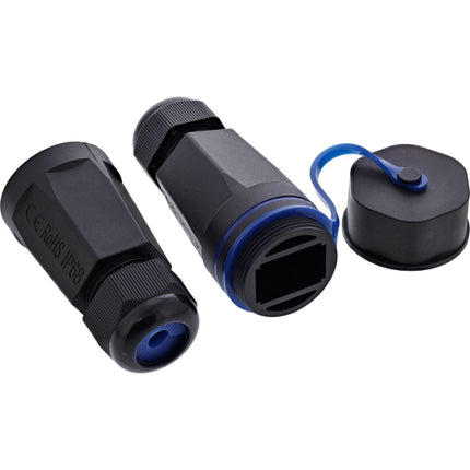 Kabelconnector behuizing RJ45 Keystone – IP68 – met deksel