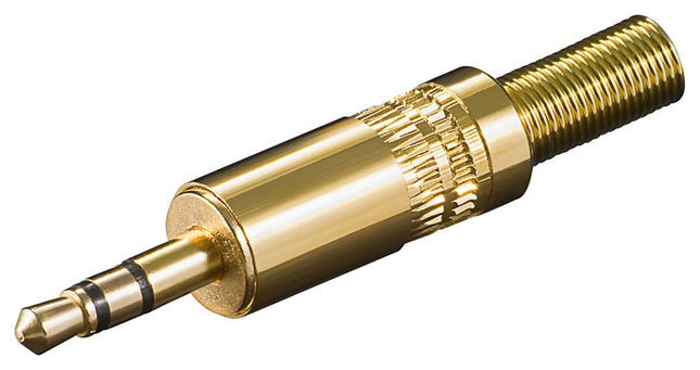 3,5 mm Jackplug – 3-pins Stereo – Verguld