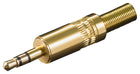 3,5 mm Jackplug – 3-pins Stereo – Verguld