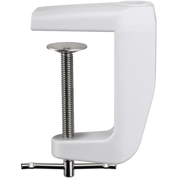 Reservetafelklem voor Loeplampen met Scharnierarm – Wit