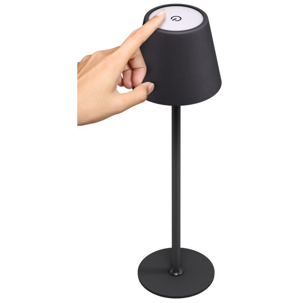 Draadloze LED-Tafellamp – 37,5 cm – Warm Wit – Dimbaar – Zwart