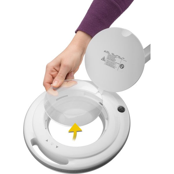 LED-Loeplamp met Klem – Dimbaar – 9 W – Kristalglas – 1,75x Vergroting – Wit
