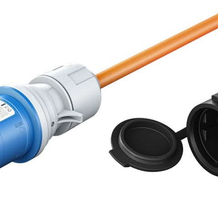 1.5 meter CEE camping stroomkabel naar Schuko - IP44 waterdicht - 3 x 2.5 mm² koperen kern