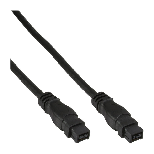 1,8 meter FireWire 800 Kabel – 9-pins naar 9-pins - dubbel afgeschermd  - Zwart