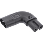 C7 (haaks links/rechts) naar C8 stroomadapter - zwart