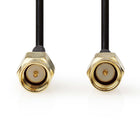 SMA Male naar SMA Male RF-kabel - RG174 - 50 Ohm - 5 meter - Vergulde contacten - Zwart
