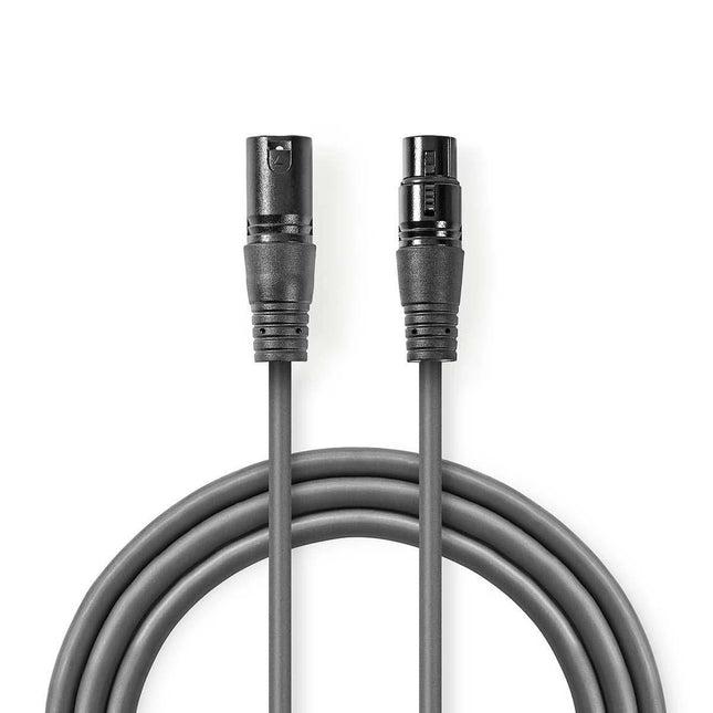 XLR (m) naar XLR (v) Audiokabel – 5 meter – Koperen Aders