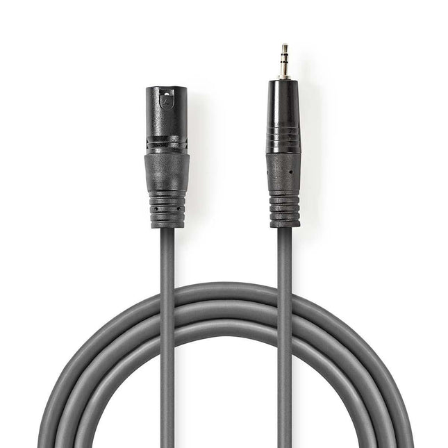 XLR (m) – 3,5mm Jack (m) Audiokabel - 1,5 meter - Afgeschermd - Koper