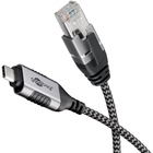 10 meter premium Slimline USB-C naar RJ45 LAN-kabel - USB 3.0 - CAT6 - F/UTP - Zwart