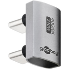 Haakse (U -bocht)  USB-C Koppelstuk (m-m) - USB4 40 Gbps | PD 240W | 8K 60Hz | Aluminium