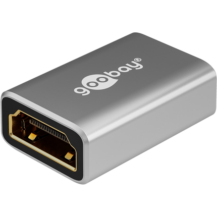 HDMI-Adapter (Koppeling) - HDMI-A (v) naar HDMI-A (v) - 8K @ 60Hz - Verguld - Grijs