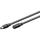 DC Verlengkabel - 5,5 x 2,5 mm - Mannelijk naar Vrouwelijk - koper- 5 meter - Zwart