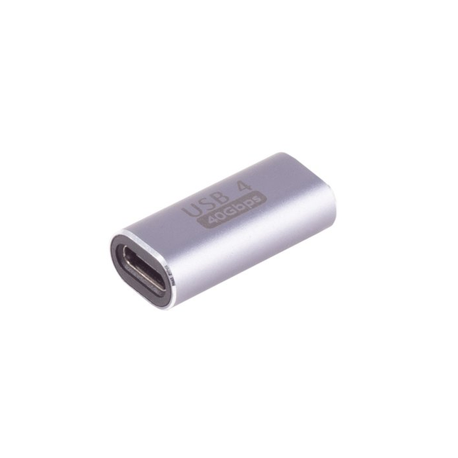 USB-C Koppelstuk (Vrouwelijk - Vrouwelijk) - USB4 - 40 Gbps - 8K @ 60Hz - PD 100W - Metaal
