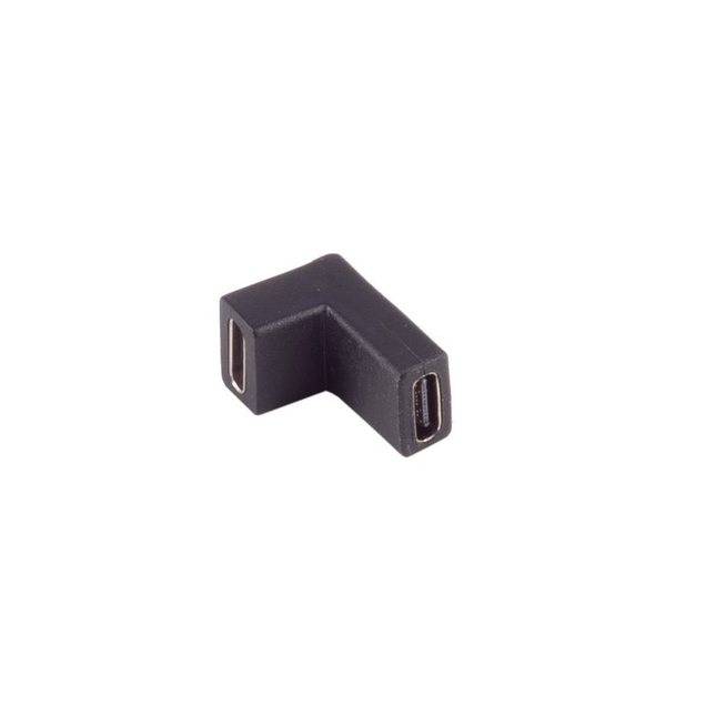 USB-C Koppelstuk - USB 3.1 - 90° Hoek Boven/Onder - 10 Gbps - PD & Alt Mode - PVC