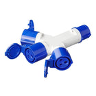 CEE 3-weg Splitter – 230V – IP44 – 16A – 3-polig
