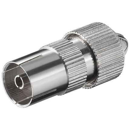 Coaxiale Koppeling Female - Met Schroefbevestiging - Metaal