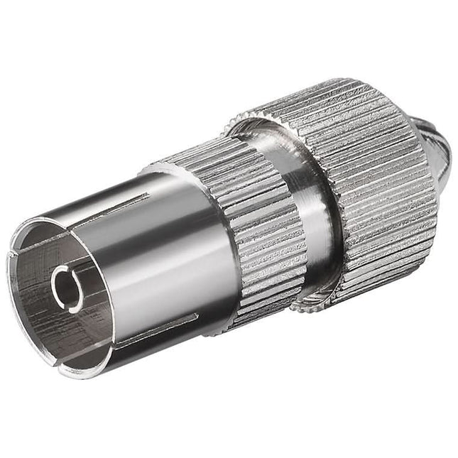 Coaxiale Koppeling Female - Met Schroefbevestiging - Metaal