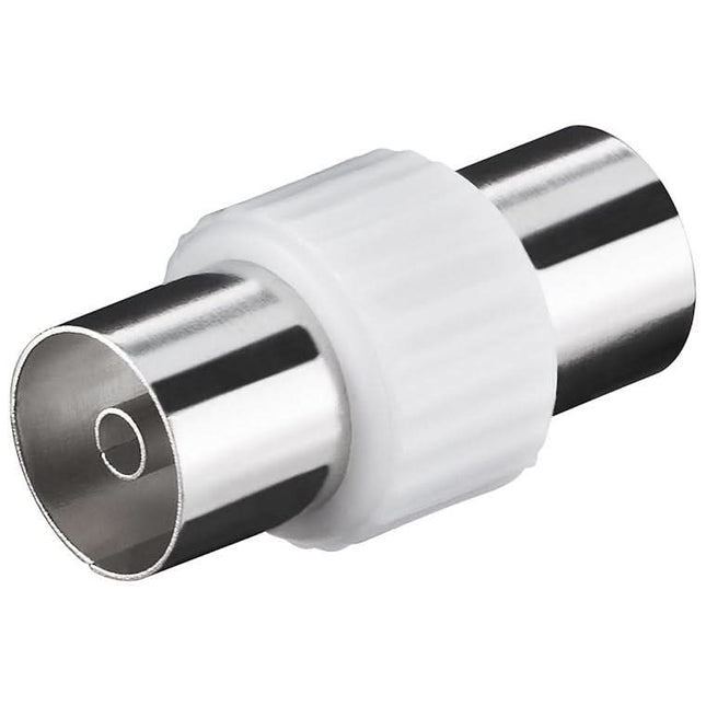 Coaxiale Adapter - Coax Vrouwelijk > Coax Vrouwelijk - Kunststof Huls - Metaal