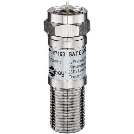 F-Connector Signaalverzwakker -F (m) naar F (v) - 12 db -  Voor CAI & Satelliet installaties - Metaal