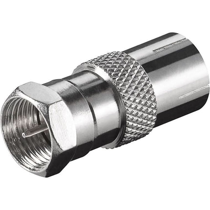 F-adapter - F-stekker naar Coaxiale Aansluiting - Zink