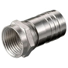 Krimp F-connector – Recht - Voor 7,5–8,5 mm coaxkabel - Metalen behuizing