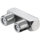 F-connector U-vorm – F-female naar F-female - Voor SAT/coaxkabels - 75 Ohm - Grijs