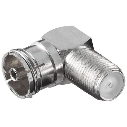Hoekadapter F (v) > Coax (v) 90° haaks –  Zink