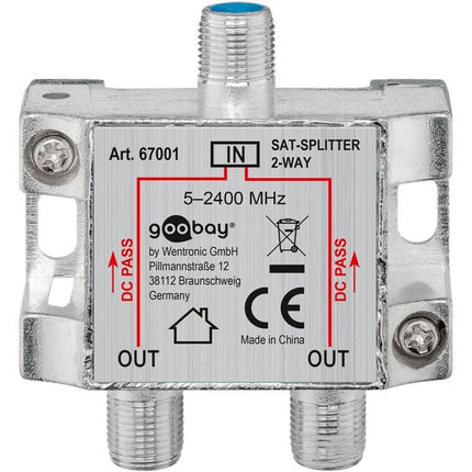 SAT-splitter 2-weg - Zilver