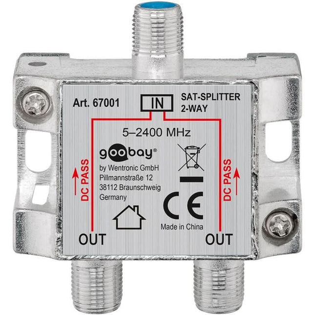 SAT-splitter 2-weg - Zilver