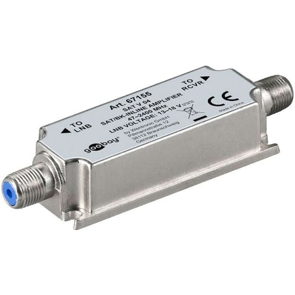 SAT/BK Inline-versterker 47 MHz - 2400 MHz - Zilver