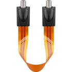 20 cm SAT-vensterdoorvoer –  Extreem vlak (0,3 mm) – Bruin transparant – F-jack > F-jack - Koper