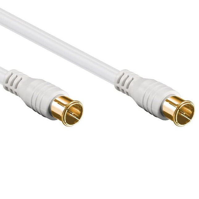 5 meter F-Quick SAT-antennekabel – Dubbel afgeschermd (80 dB) – Verguld – F-stekker  > F-stekker -